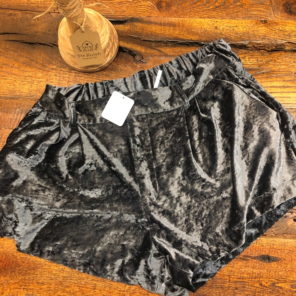 Free people velvet shorts